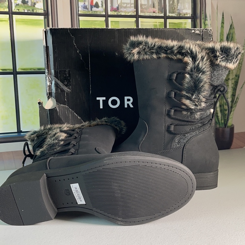 Torrid Laceup Fur Bootie